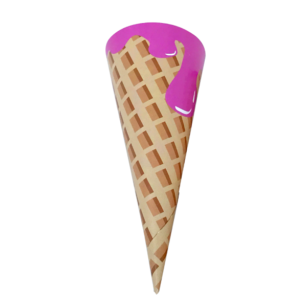 Portaconos para helados Galleta Fresa